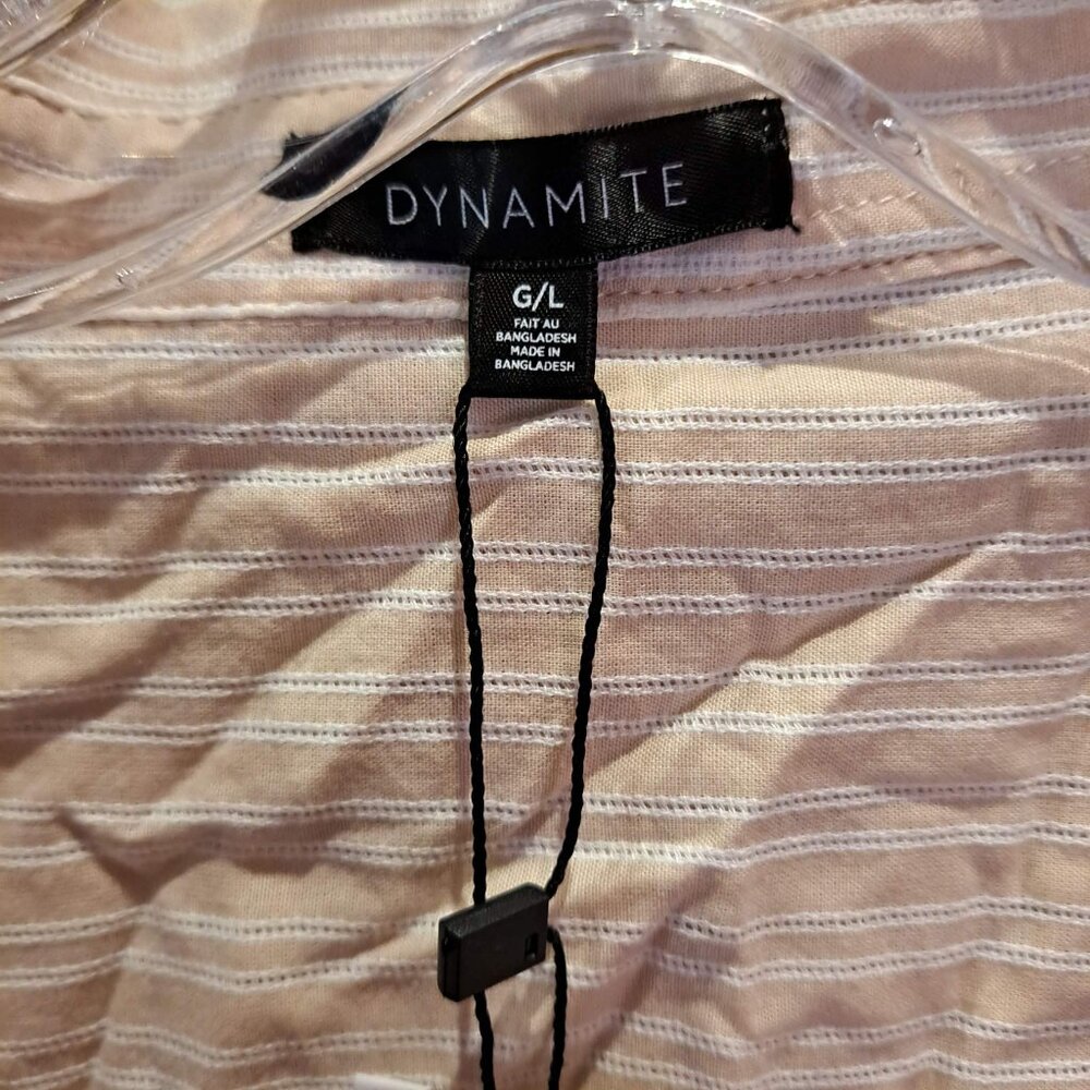 Crossover cropped striped shirt 100% Cotton - Picture 6 of 12